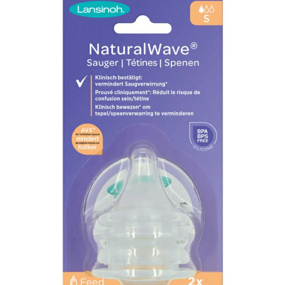 Lot de 2 tétines Natural Wave® spécial allaitement débit lent