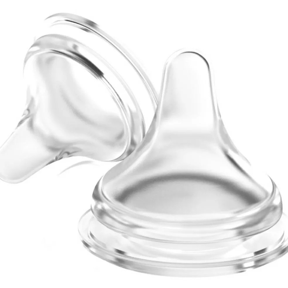 Lot de 2 tétines Natural Wave® spécial allaitement débit lent