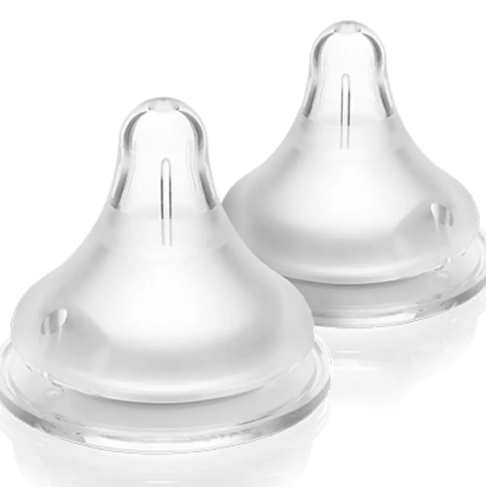 Lot de 2 tétines Natural Wave® spécial allaitement débit très lent
