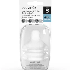 Lot de 2 tétines symétriques SX PRO en silicone débit L (6 mois)