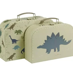 Lot de 2 valisettes de rangement Dinosaure