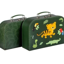 Lot de 2 valisettes de rangement Tigre