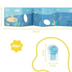 Lot de jouets de bain : livre de bain + stickers (20 pièces)