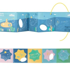 Lot de jouets de bain : livre de bain + stickers (20 pièces)