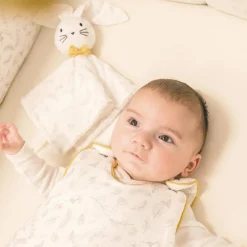 Lot doudou plat + anneau de dentition Leafy Bunny