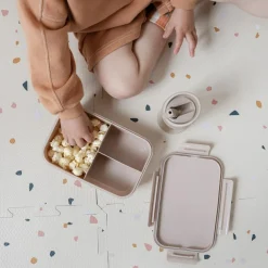 Lunch box en plastique recyclé Taupe