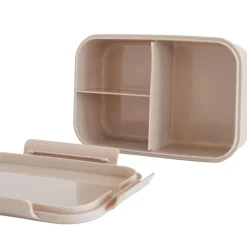 Lunch box en plastique recyclé Taupe