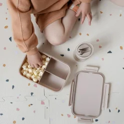 Lunch box en plastique recyclé Taupe