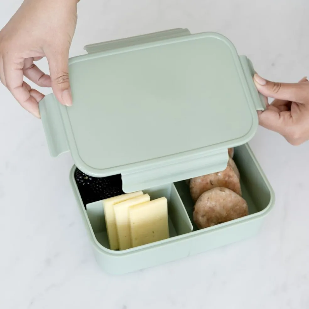 Lunch box en plastique recyclé Verte