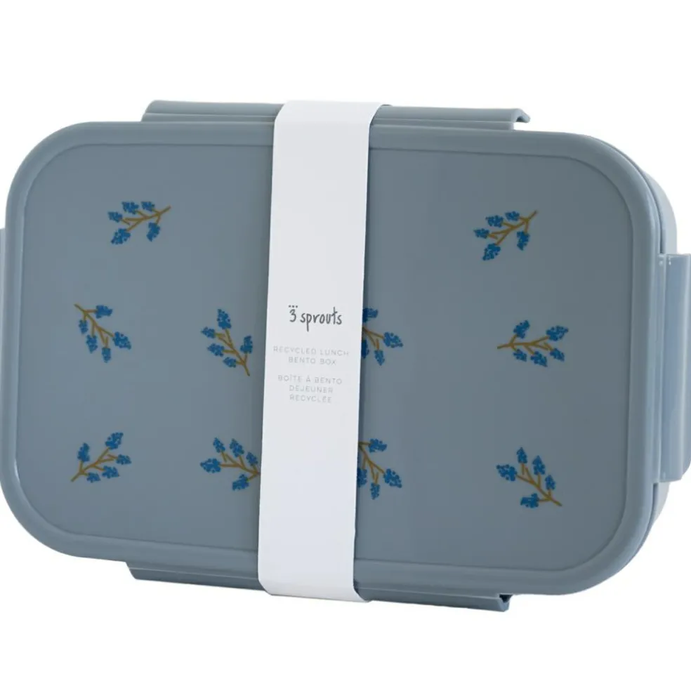 Lunch box en plastique recyclé Bleue-Myrtille
