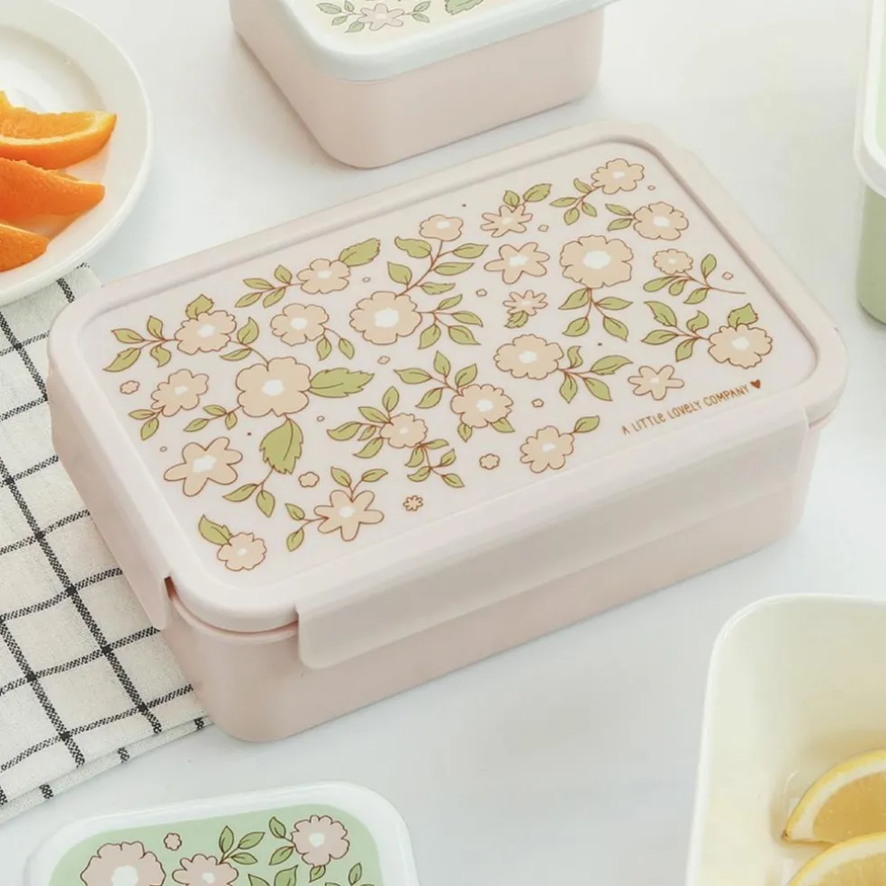 Lunch box Fleurs Rose