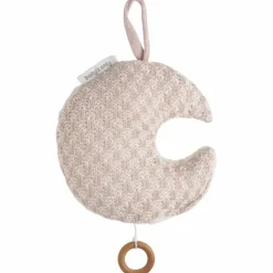 Lune musicale à suspendre Happiness Vieux Rose