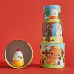 Ma première pyramide à empiler Ferme poule (6 pièces)