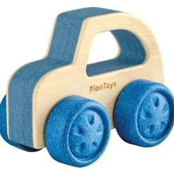 Ma première voiture en bois d'hévéa bleue