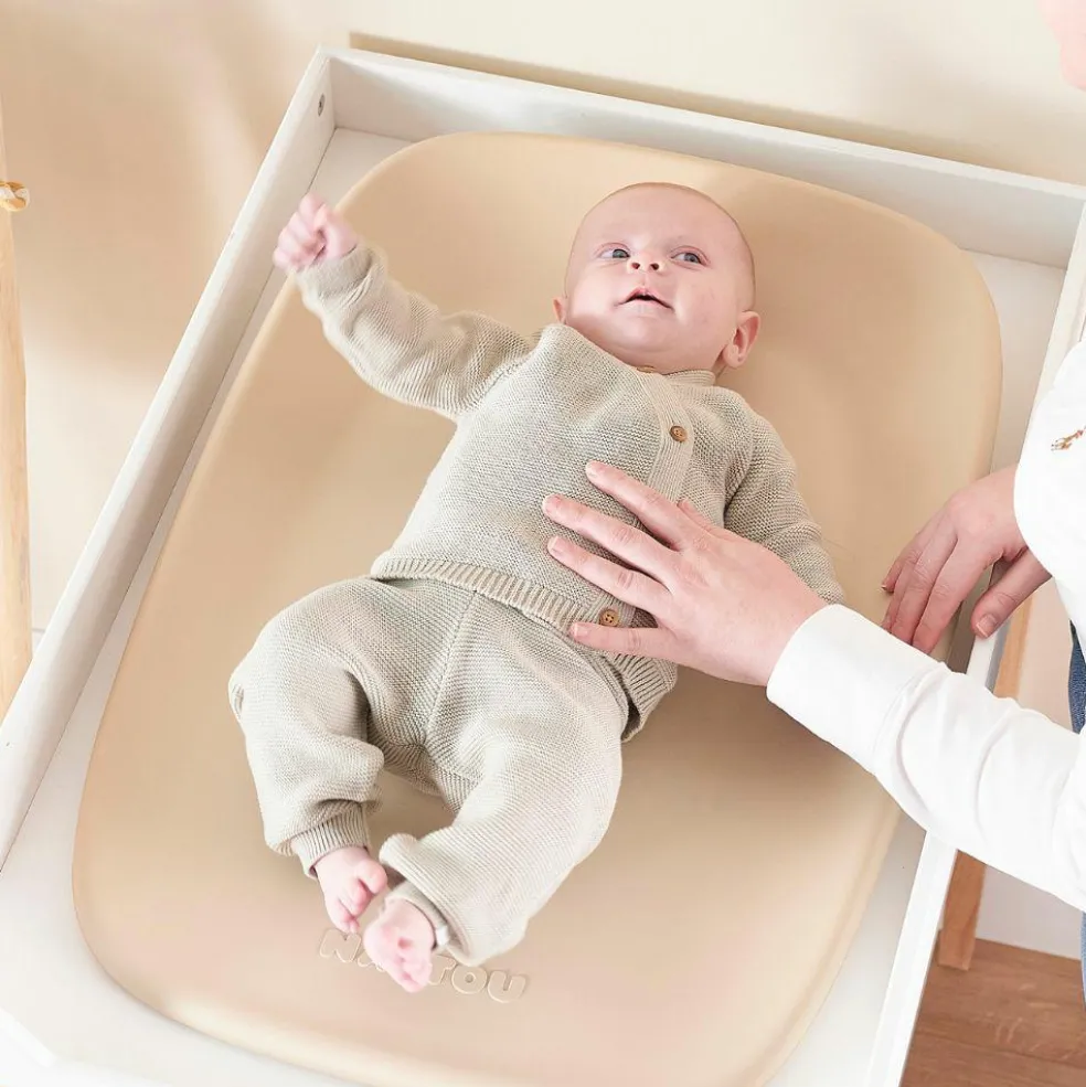 Matelas à langer en mousse Softy beige (70 x 50 cm)