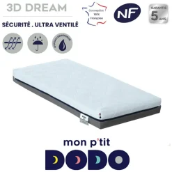 Matelas 3D Dream déhoussable (60 x 120 cm)