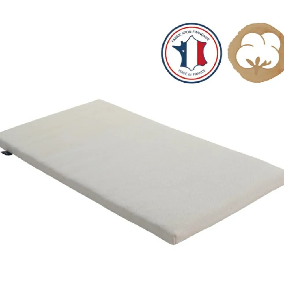 Matelas de voyage en coton bio écru Organic Coton (60 x 120 cm)