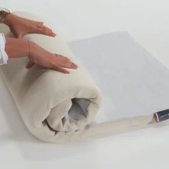 Matelas de voyage en coton bio écru Organic Coton (60 x 120 cm)