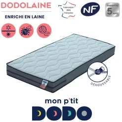 Matelas Dodolaine déhoussable (70 x 140 cm)
