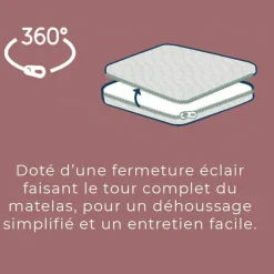 Matelas Evolutif Fresh déhoussable 360° (70x140 cm)