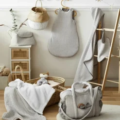 Maxi couverture bébé en coton gaufré nuage (75 x 120 cm)