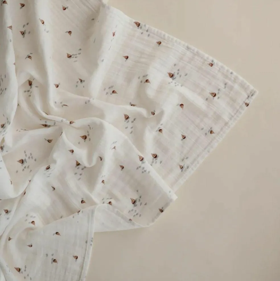 Maxi lange en coton bio Boats (120 x 120 cm)