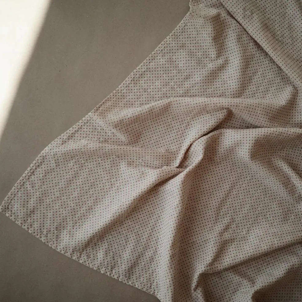 Maxi lange en coton bio Caramel Polka Dots (120 x 120 cm)