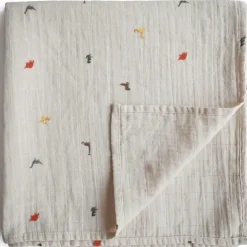 Maxi lange en coton bio Dinosaure (120 x 120 cm)