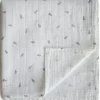 Maxi lange en coton bio Leaves (120 x 120 cm)