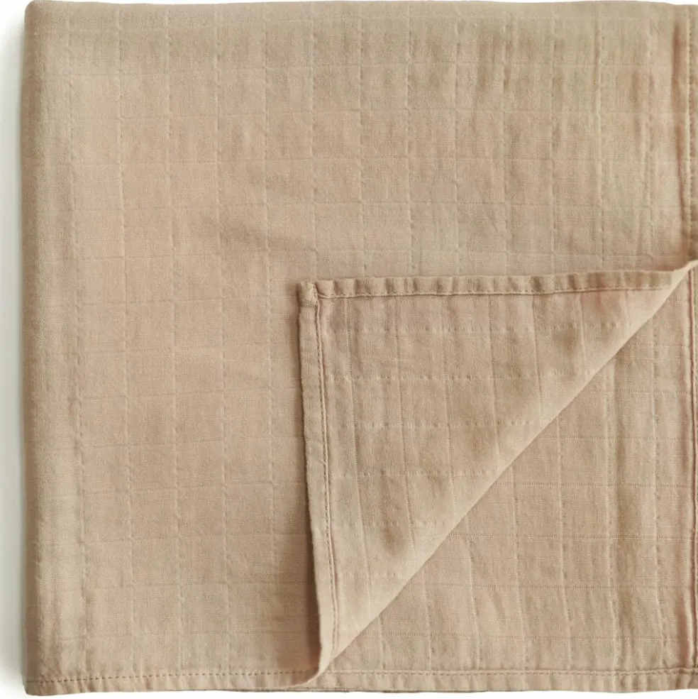 Maxi lange en coton bio Pale Taupe (120 x 120 cm)