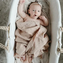 Maxi lange en coton bio Pale Taupe (120 x 120 cm)