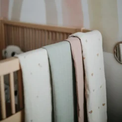 Maxi lange en coton bio Rose vanilla (120 x 120 cm)