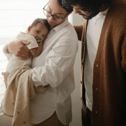 Maxi lange en coton bio Rainbows (120 x 120 cm)