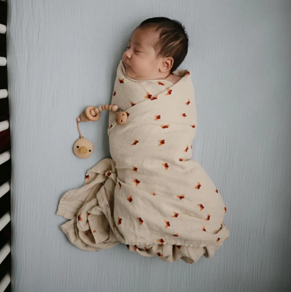 Maxi lange en coton Butterflies (120 x 120 cm)