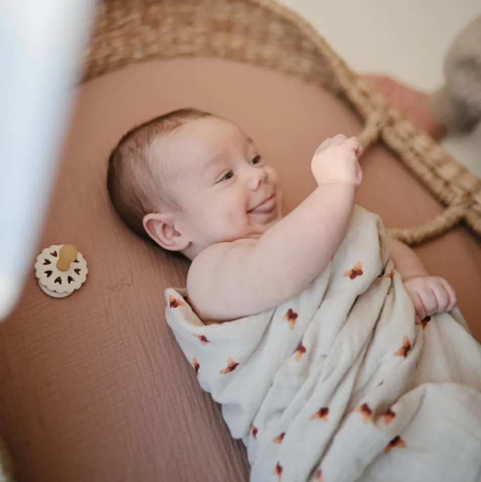 Maxi lange en coton Butterflies (120 x 120 cm)