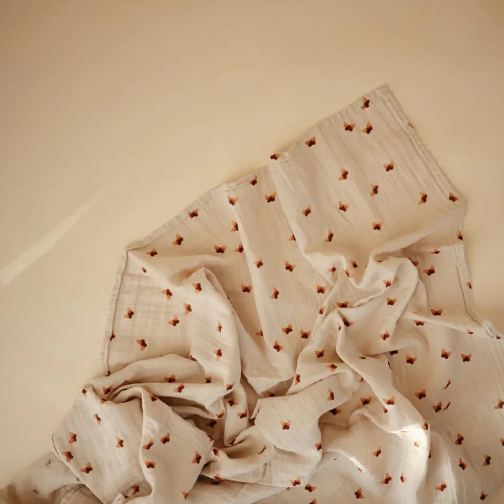 Maxi lange en coton Butterflies (120 x 120 cm)