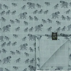 Maxi lange en mousseline Enchanting Elephant (110 x 110 cm)