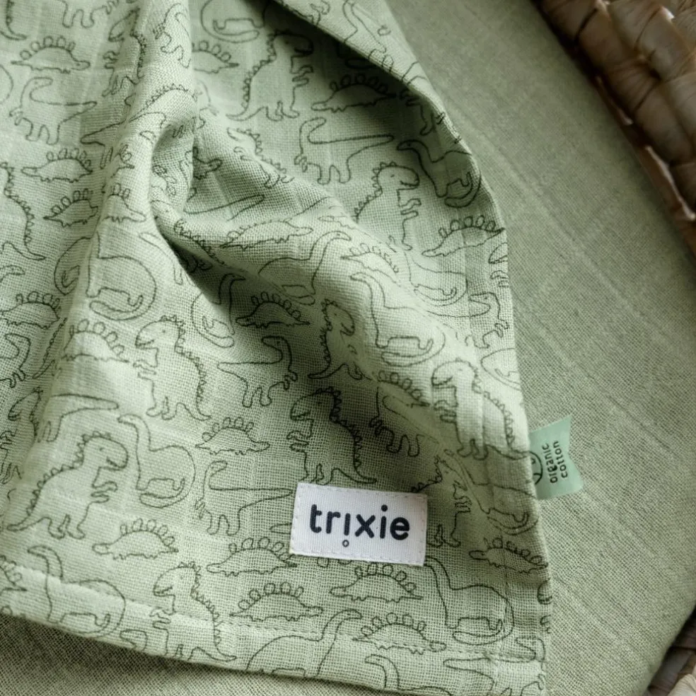 Maxi lange en mousseline Daring Dino (110 x 110 cm)