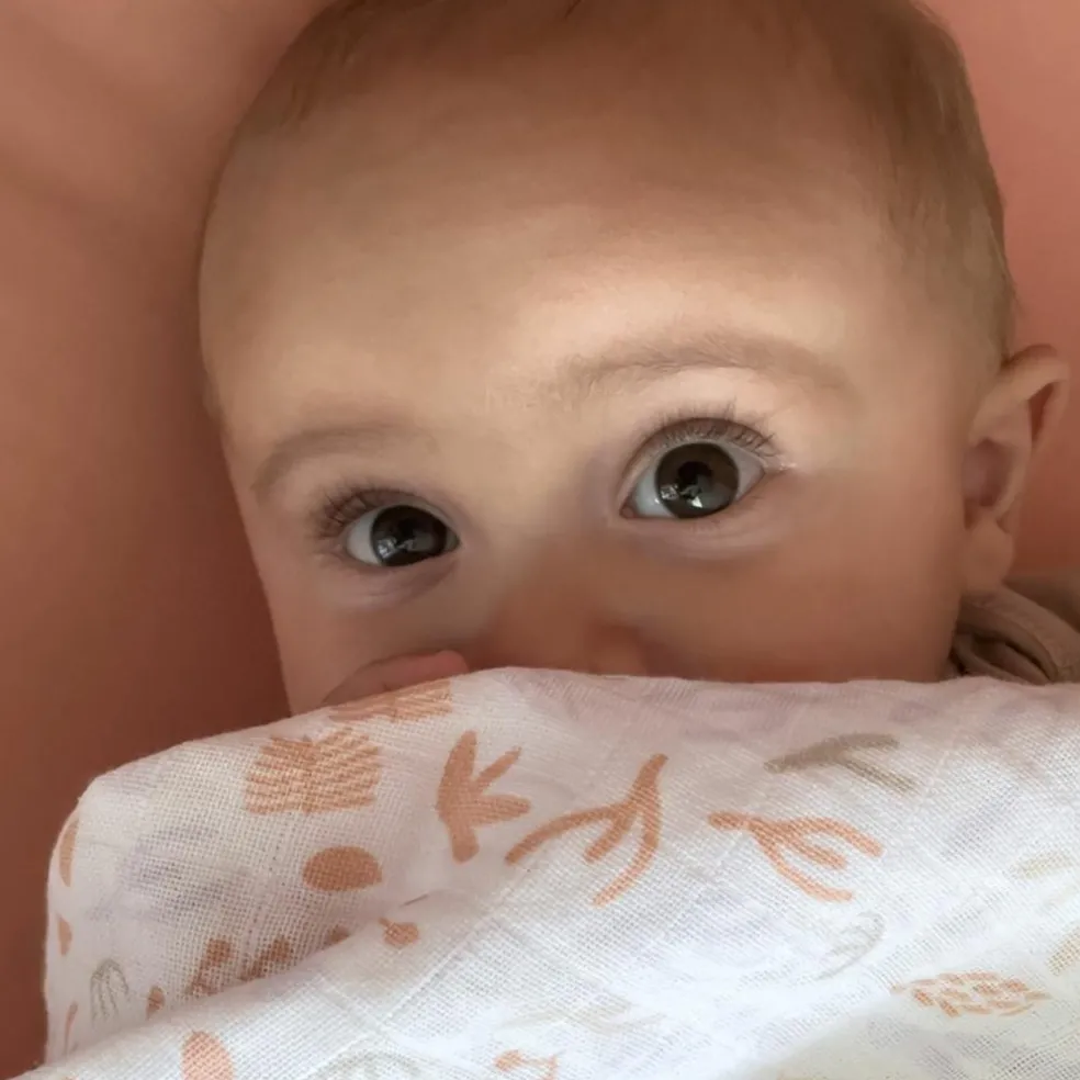 Maxi lange Yukari Peach (120 x 120 cm)