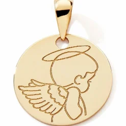Médaille ronde Ange (or jaune 375°)