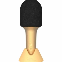 Microphone Bluethooth avec haut-parleur intégré Glitter or