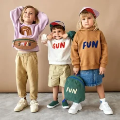 Mini sac banane Little Gang velours Fun vert