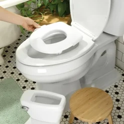 Mini toilette avec réducteur Blanc