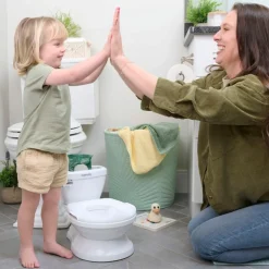 Mini toilette avec réducteur Blanc