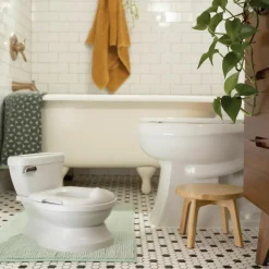Mini toilette avec réducteur Blanc