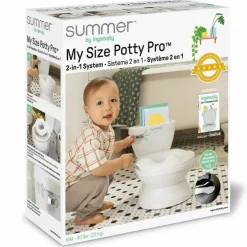 Mini toilette avec réducteur Blanc