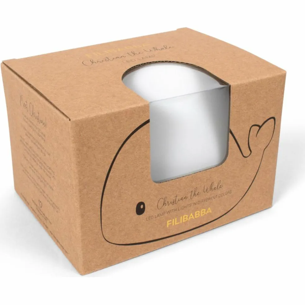 Mini veilleuse LED silicone Christian la baleine