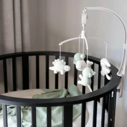 Mobile musical Animals Laurel Green-Warm Linen