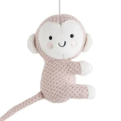 Mobile musical Animals vieux rose-warm linen