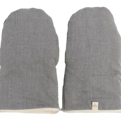 Moufles pour poussette en coton bio gris